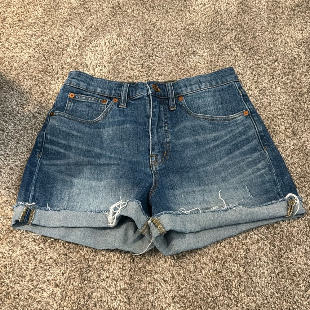 Madewell high rise denim shorts. 27